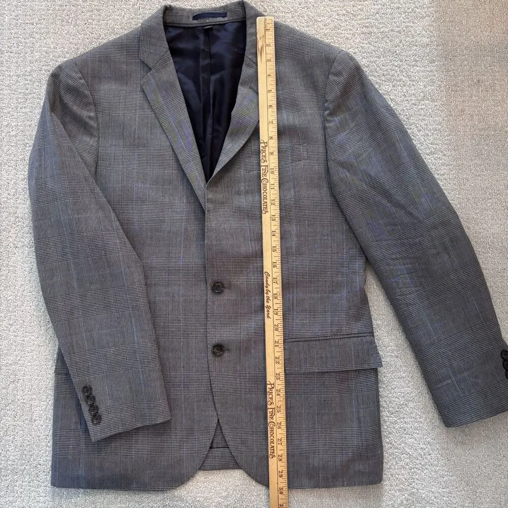 J. CREW 100% Wool Glen Plaid Ludlow Traveler Tollegno 1900 Italy Blazer Jacket